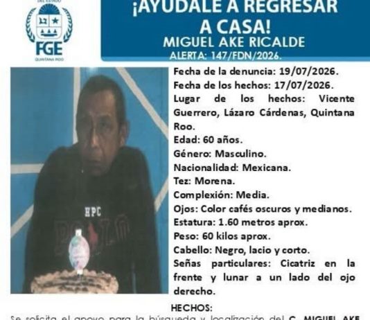 Continúa búsqueda de adulto mayor desaparecido en Lázaro Cárdenas