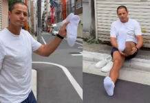 Chicharito recorre las calles de Japón en calcetines: ¿Qué tan limpias están?
