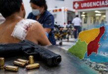 Q. Roo supera a Yucatán y Campeche juntos en lesiones por arma de fuego