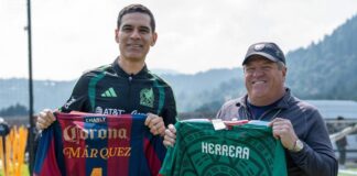 Rafael Márquez visita entrenamiento del Atlante y se reúne con Miguel Herrera