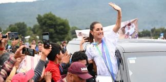 Sheinbaum retratada