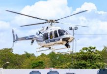 Estefanía Mercado supervisa desde el aire zonas afectadas por incendios forestales en Puerto Aventuras